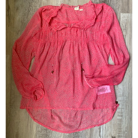 Roxy : sheer pink patterned top - Picture 9 of 16